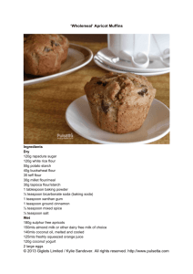 Wholemeal Apricot Muffins