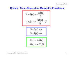 Review: Time–Dependent Maxwell's Equations D t E t