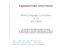 K-12 World Language Curriculum - Englewood Public School District