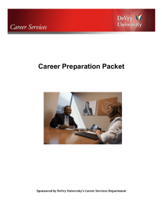 Career Preparation Packet