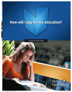 How will I pay for my education?