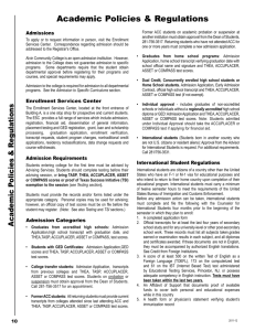 Academic Policies & Regulations