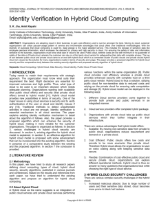 Identity Verification In Hybrid Cloud Computing