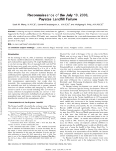 Reconnaissance of the July 10, 2000, Payatas Landfill Failure