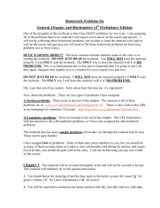 Homework Problems for General, Organic, and Biochemistry