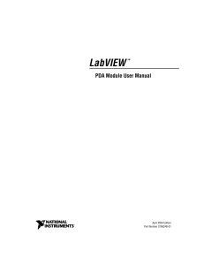 LabVIEW PDA Module User Manual