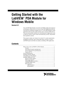 Getting Started with the LabVIEW PDA Module for Windows Mobile