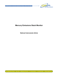 Mercury Emissions Stack Monitor