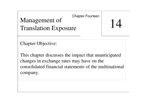 Management of Translation Exposure