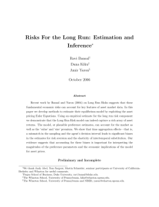Risks For the Long Run: Estimation and Inference