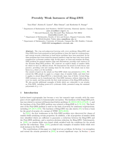 Provably Weak Instances of Ring-LWE