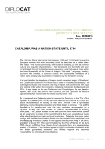 catalonia background information [series e / 2013 / 8.1 / en]