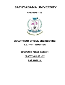 SCIX4012 – Computer Aided Design & Drafting Lab