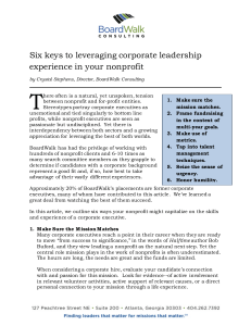 6 keys to leveraging corporate competence for your nonprofit