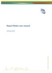 Report Maker user manual