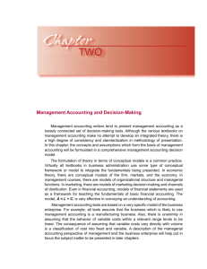 Management Accounting and Decision-Making