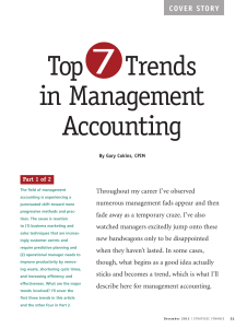 Top  Trends in Management Accounting
