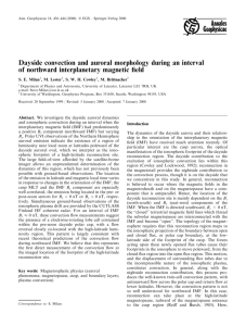 Dayside convection and auroral morphology during an interval of