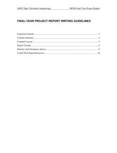 final-year project report writing guidelines
