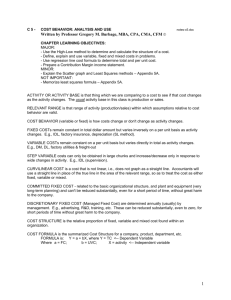 C 1 MANAGERIAL ACCOUNTING AND THE BUSINESS