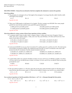 Chapter 8, 9 and 11 Practice Test