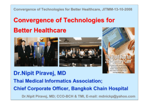 Convergence of Technologies for Better Healthcare