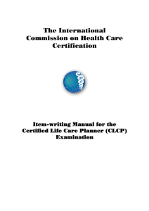CLCP Item Writing Manual