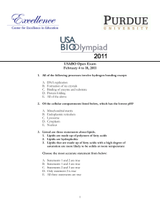 2011 USABO Open Exam