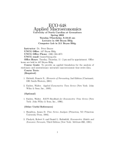 ECO 648 Applied Macroeconomics