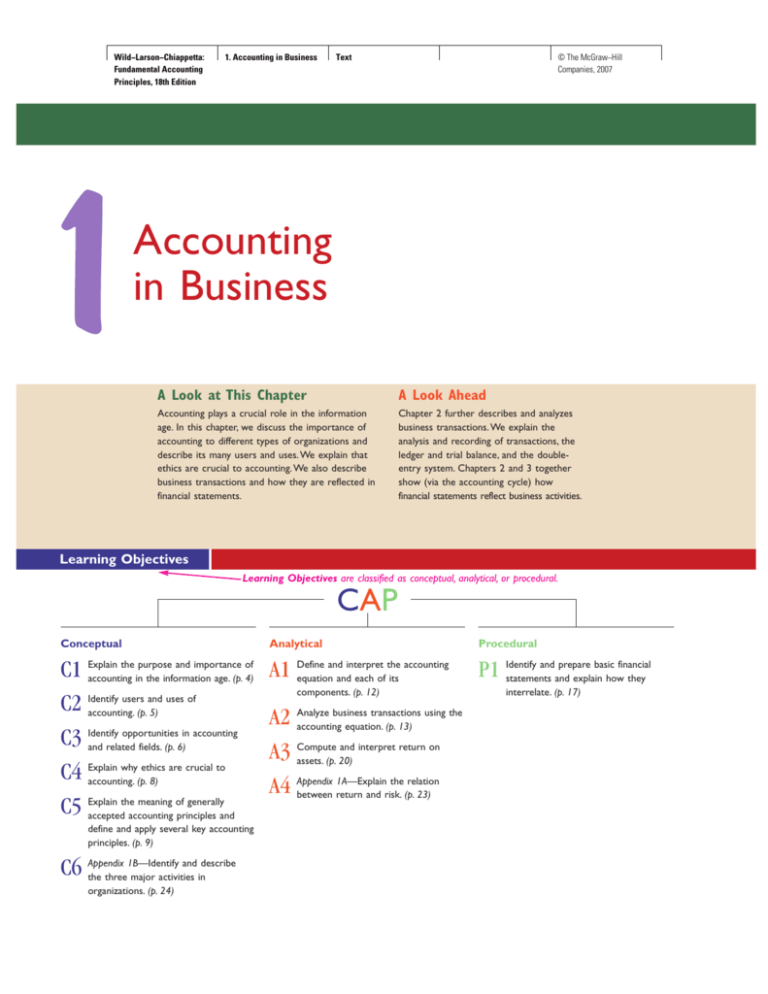 mcgraw hill accounting chapter 1 homework