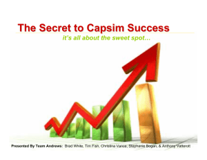 The Secret to Capsim Success