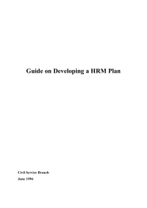 Guide on Developing a HRM Plan