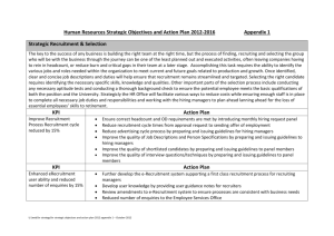 Human Resources Strategic Objectives and Action Plan 2012