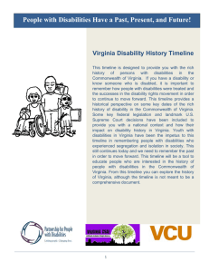 Virginia Disability History Timeline