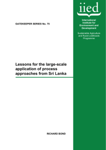 Lessons for the large-scale application of process approaches from
