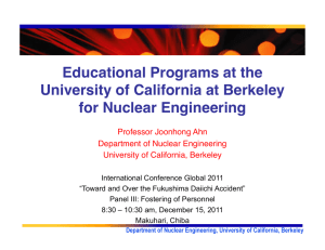 Department of Nuclear Engineering, University of California, Berkeley