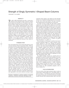 Strength of Singly Symmetric I-Shaped Beam