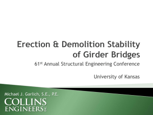 Erection & Demolition Stability of Girder Bridges