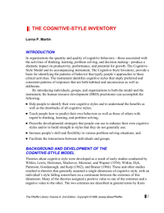 the cognitive-style inventory