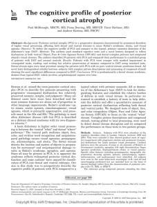 The cognitive profile of posterior cortical atrophy