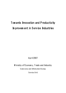 Towards Innovation and Productivity Improvement in Service
