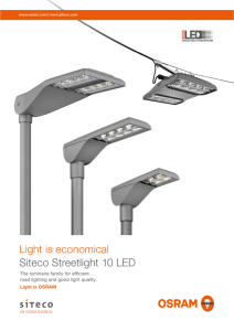 Light is economical Siteco Streetlight 10 LED