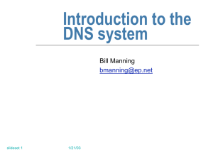 Introduction to the DNS system