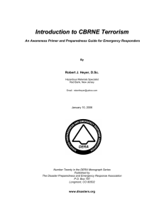Introduction to CBRNE Terrorism