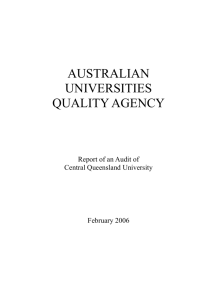 Central Queensland University - Tertiary Education Quality