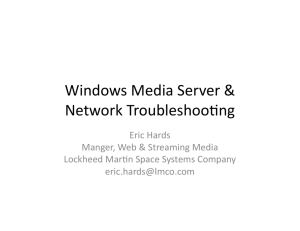 Windows Media Server & Network Troubleshoo(ng