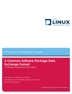 A Common Software Package Data Exchange Format