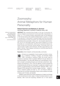 Zoomorphy: Animal Metaphors for Human Personality