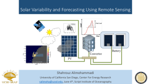 Solar forecasting - Alimohammadi - Satellite Geodesy at the Scripps