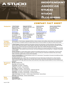 company fact sheet - A. Stucki Company